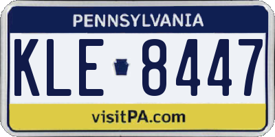 PA license plate KLE8447