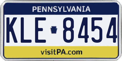 PA license plate KLE8454