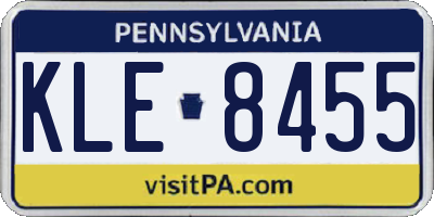 PA license plate KLE8455
