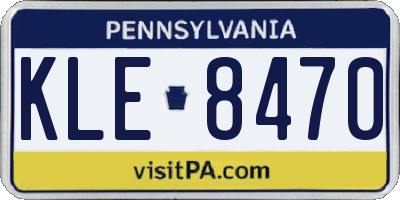 PA license plate KLE8470