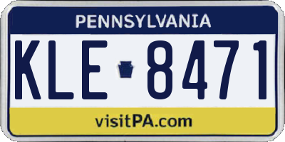 PA license plate KLE8471