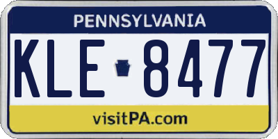 PA license plate KLE8477