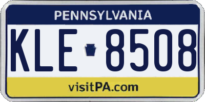 PA license plate KLE8508