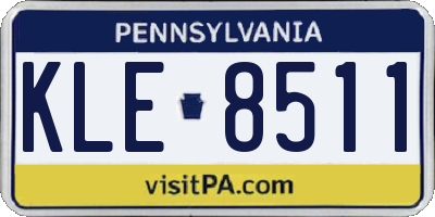 PA license plate KLE8511