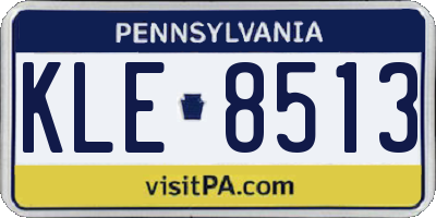 PA license plate KLE8513