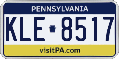 PA license plate KLE8517