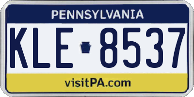 PA license plate KLE8537