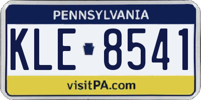 PA license plate KLE8541