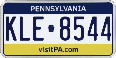 PA license plate KLE8544