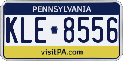 PA license plate KLE8556