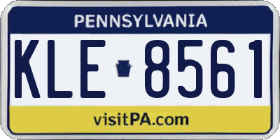 PA license plate KLE8561
