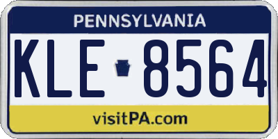 PA license plate KLE8564