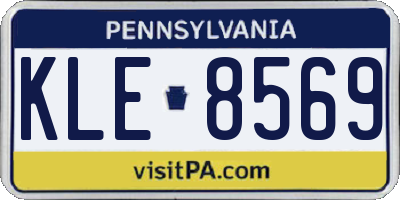 PA license plate KLE8569