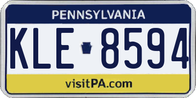 PA license plate KLE8594