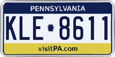 PA license plate KLE8611