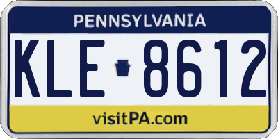 PA license plate KLE8612