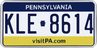 PA license plate KLE8614