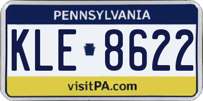 PA license plate KLE8622