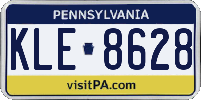 PA license plate KLE8628