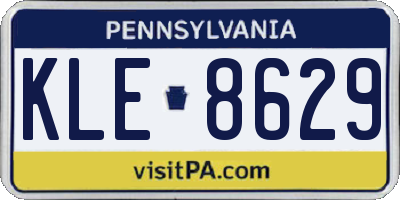 PA license plate KLE8629