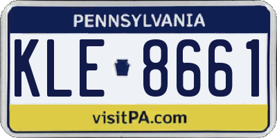 PA license plate KLE8661