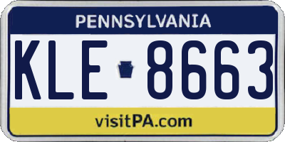 PA license plate KLE8663
