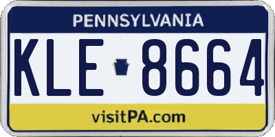 PA license plate KLE8664