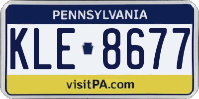 PA license plate KLE8677