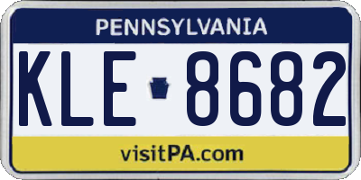 PA license plate KLE8682
