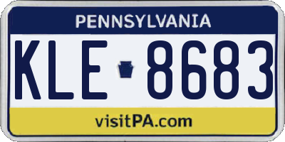 PA license plate KLE8683
