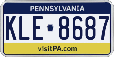 PA license plate KLE8687