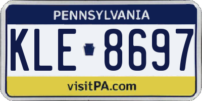 PA license plate KLE8697