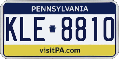 PA license plate KLE8810