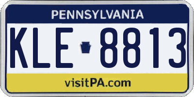 PA license plate KLE8813