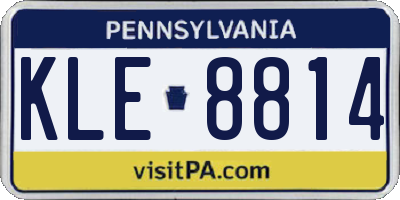 PA license plate KLE8814