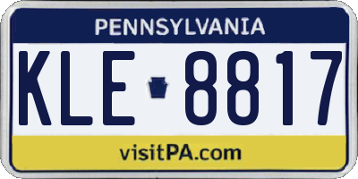 PA license plate KLE8817