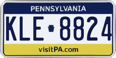 PA license plate KLE8824