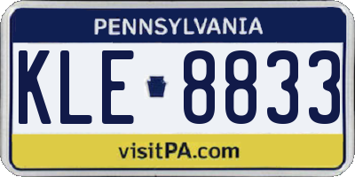 PA license plate KLE8833