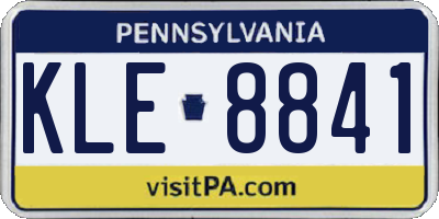 PA license plate KLE8841