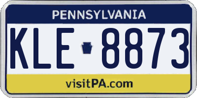 PA license plate KLE8873
