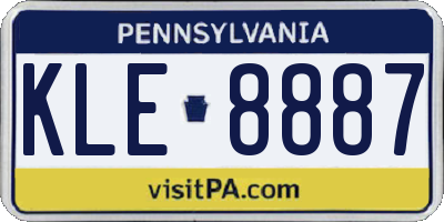 PA license plate KLE8887