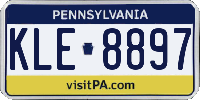 PA license plate KLE8897