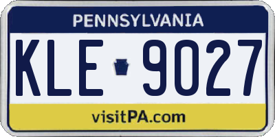 PA license plate KLE9027