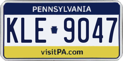 PA license plate KLE9047