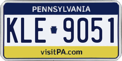 PA license plate KLE9051