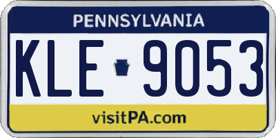 PA license plate KLE9053