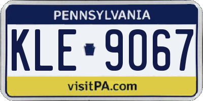 PA license plate KLE9067