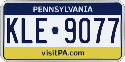 PA license plate KLE9077