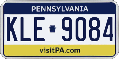 PA license plate KLE9084