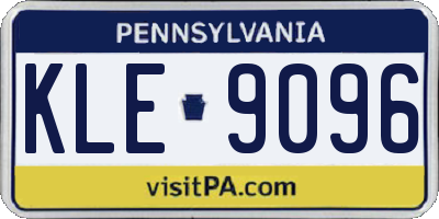 PA license plate KLE9096